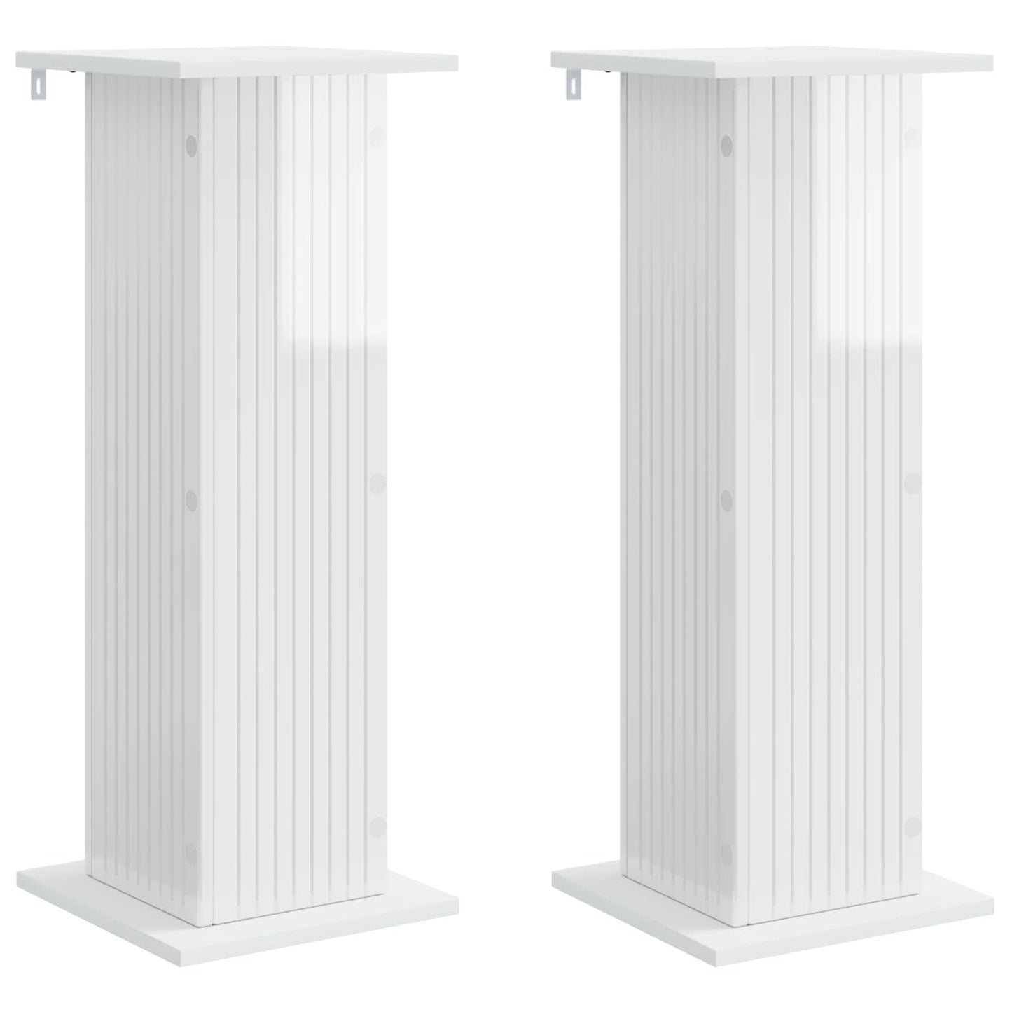 Növényállvány 2 pcs Magasfényű Fehér 30,5 x 30 x 80,5 cm