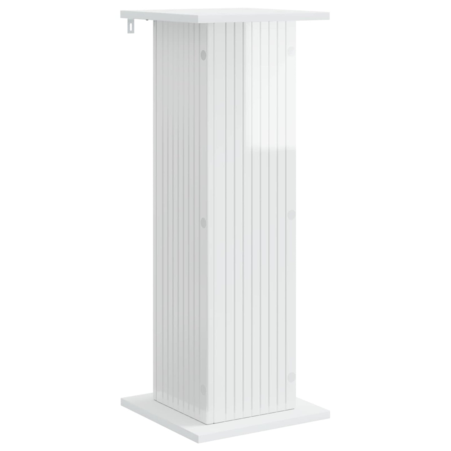 Növényállvány 2 pcs Magasfényű Fehér 30,5 x 30 x 80,5 cm
