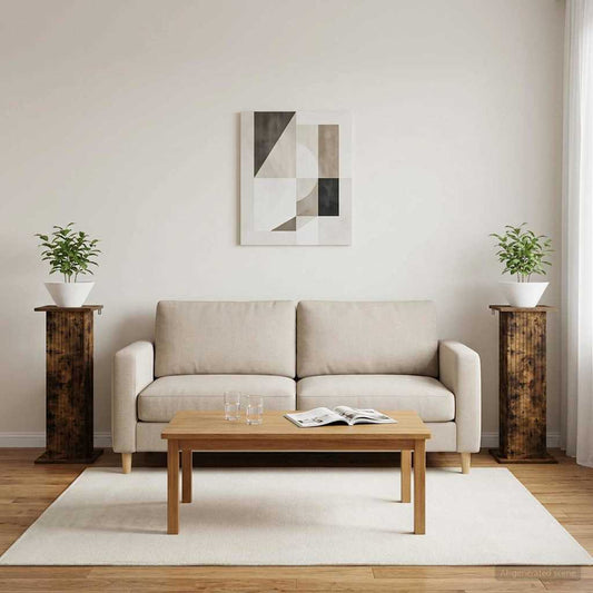 Növényállvány 2 pcs Füstös Tölgy 30,5 x 30 x 80,5 cm Szerelt Fa