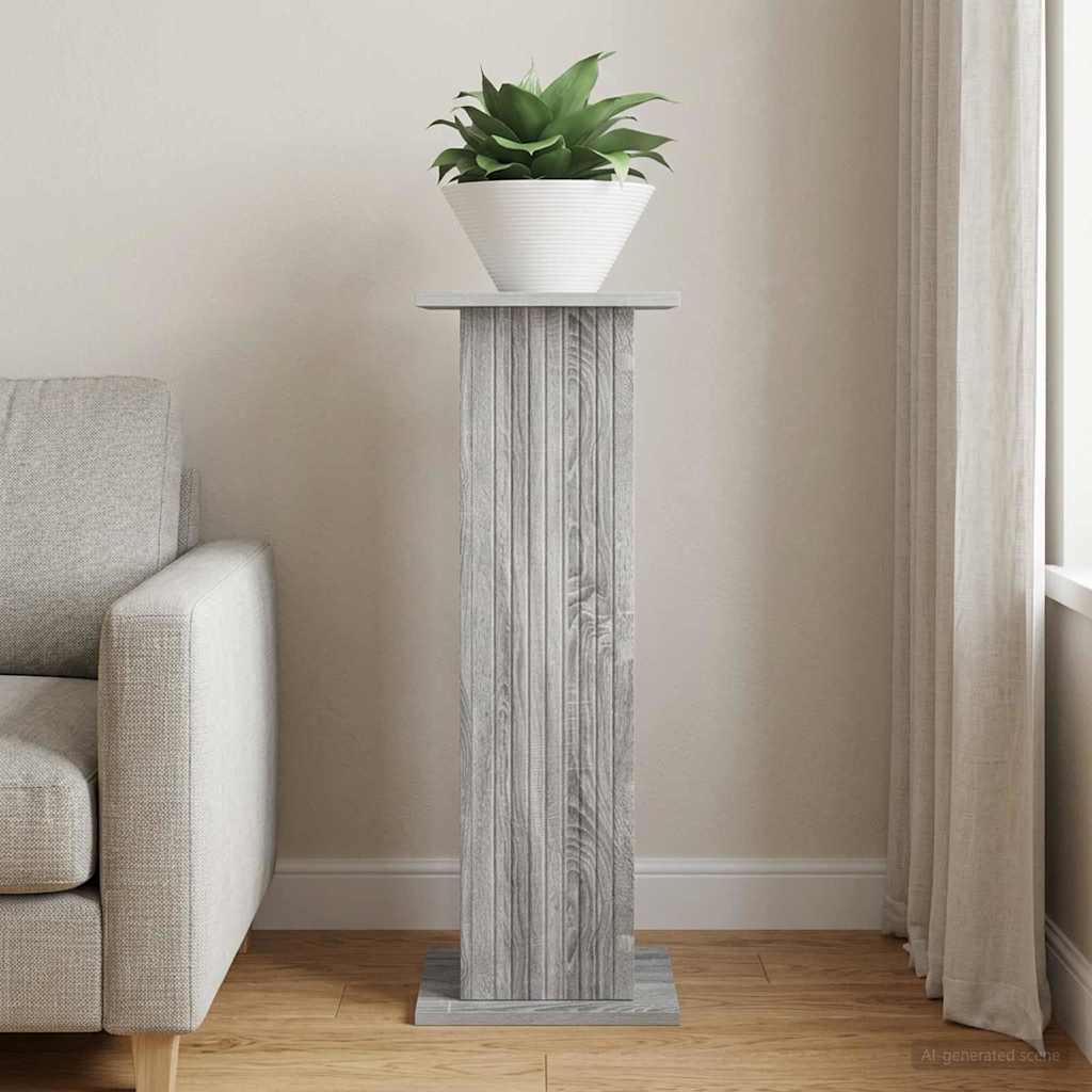 Növényállvány Szürke Sonoma 30,5 x 30 x 80,5 cm Szerelt Fa