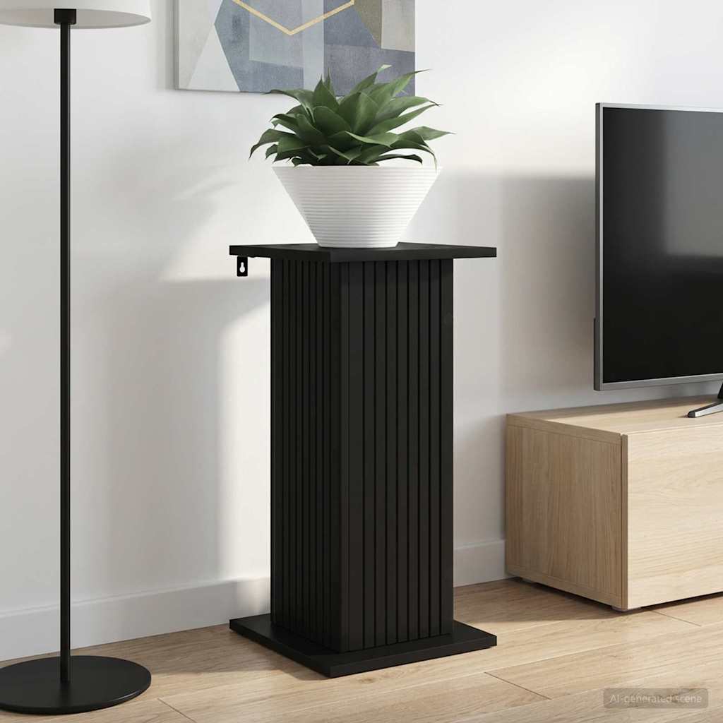Növényállvány 2 pcs Fekete 30,5 x 30 x 60,5 cm Szerelt Fa