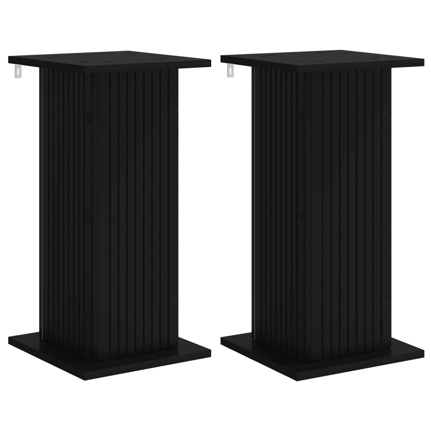 Növényállvány 2 pcs Fekete 30,5 x 30 x 60,5 cm Szerelt Fa