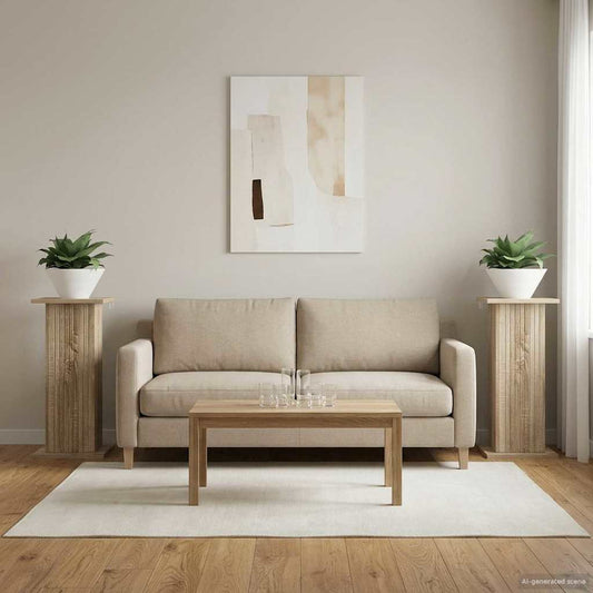 Növényállvány 2 pcs Sonoma Tölgy 30,5 x 30 x 60,5 cm Szerelt Fa