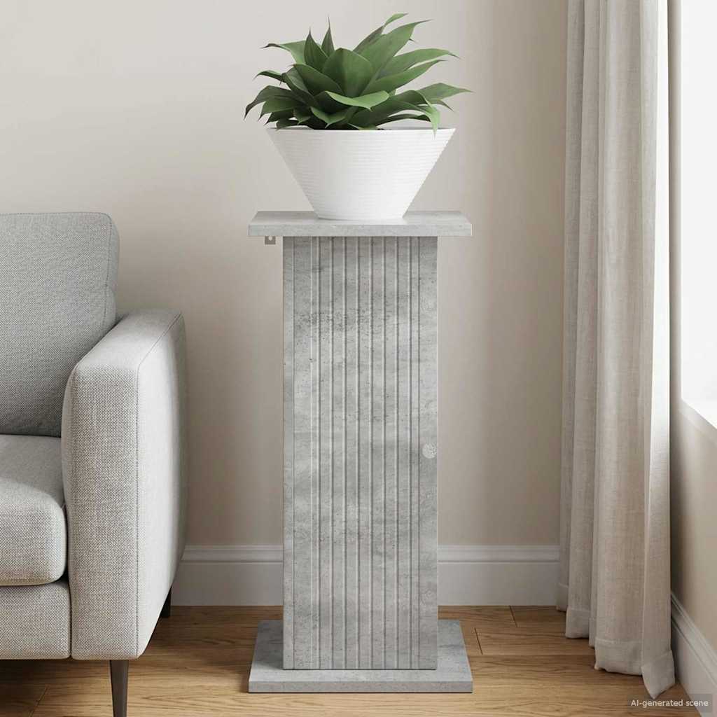 Növényállvány Betonszürke 30,5 x 30 x 60,5 cm Szerelt Fa