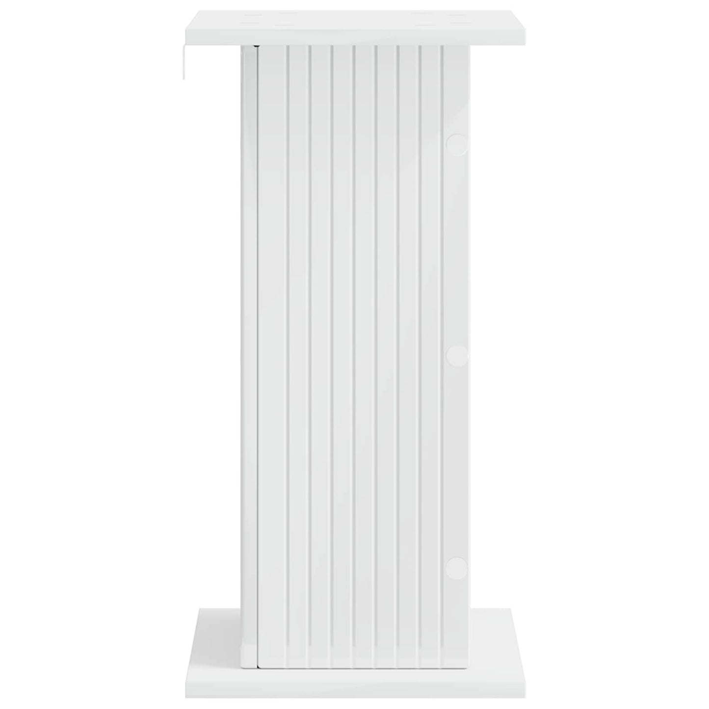 Növényállvány Magasfényű Fehér 30,5 x 30 x 60,5 cm Szerelt Fa