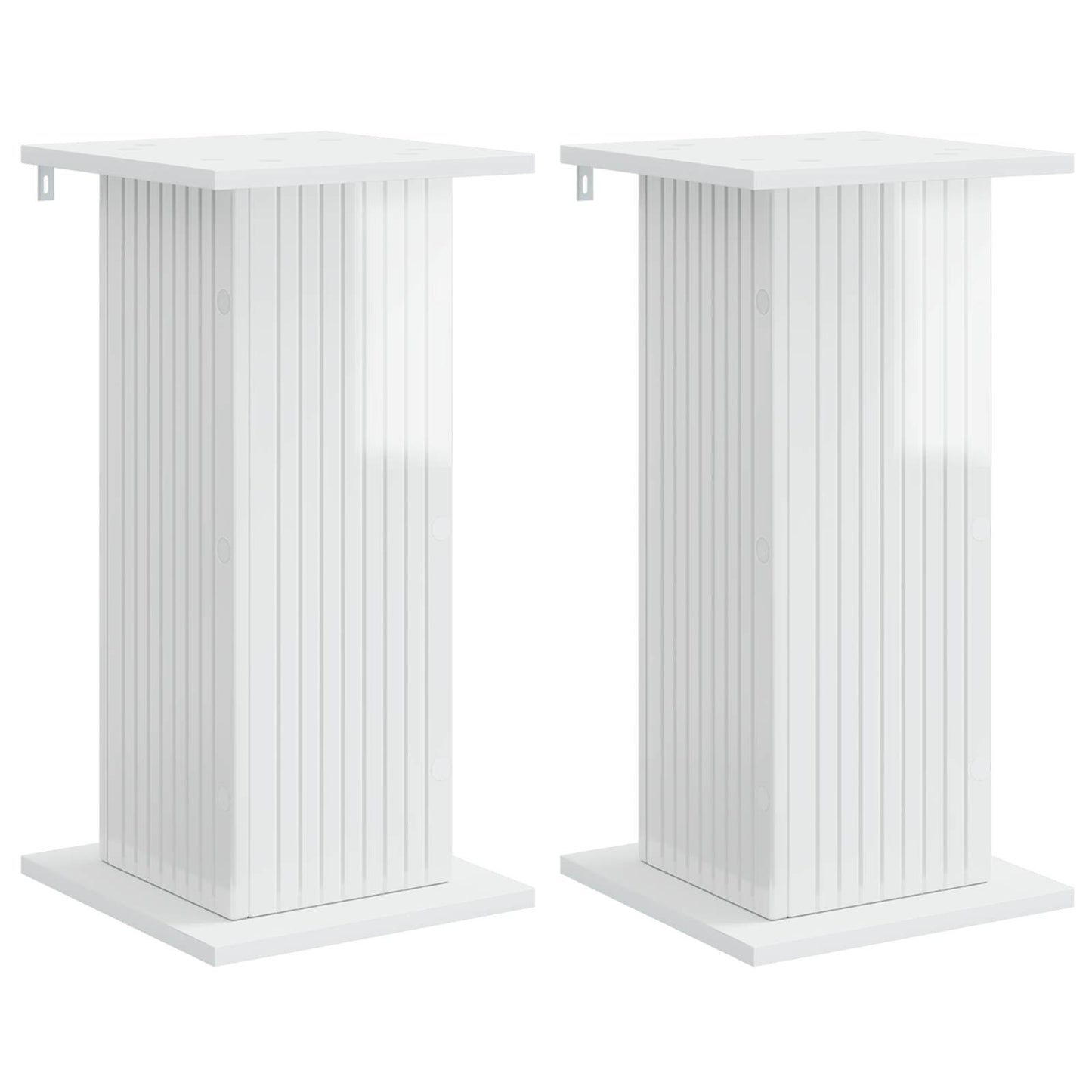 Növényállvány 2 pcs Magasfényű Fehér 30,5 x 30 x 60,5 cm