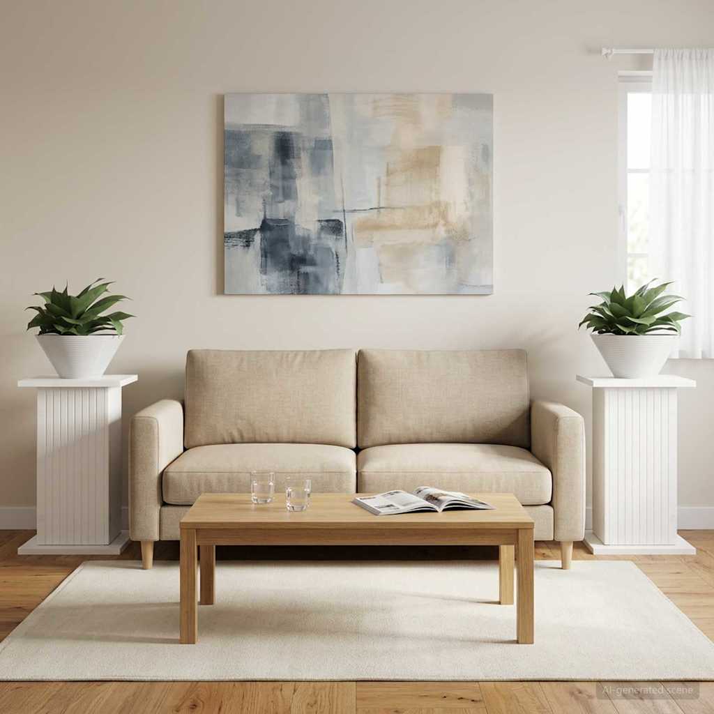 Növényállvány 2 pcs Fehér 30,5 x 30 x 43 cm Szerelt Fa