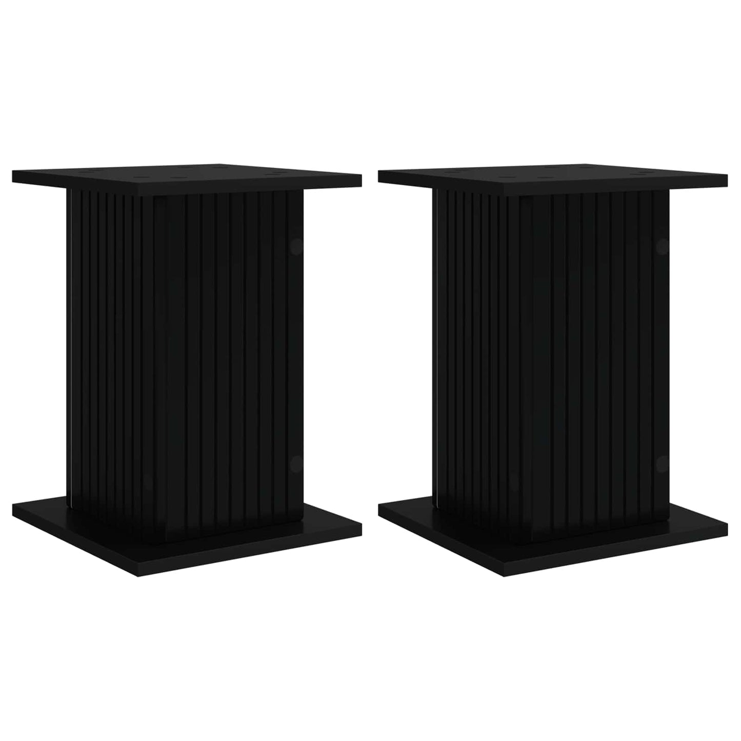 Növényállvány 2 pcs Fekete 30,5 x 30 x 43 cm Szerelt Fa