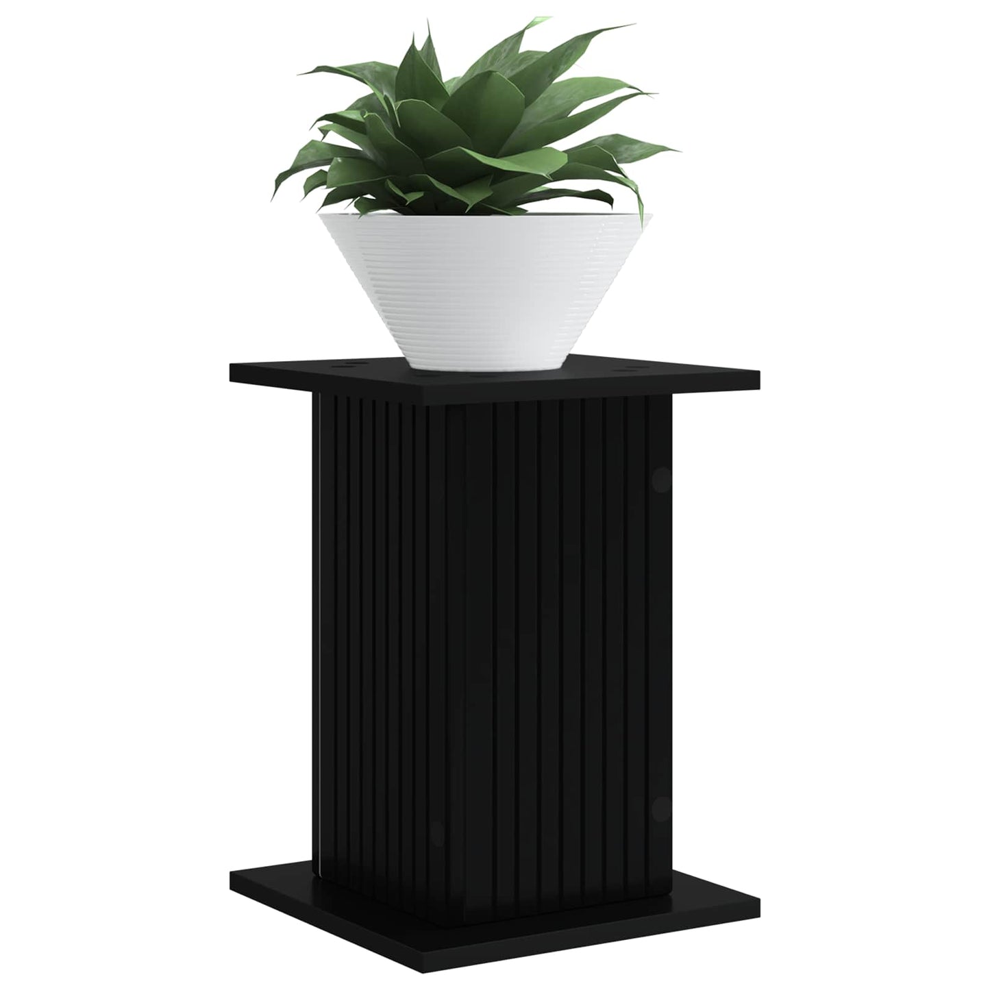 Növényállvány 2 pcs Fekete 30,5 x 30 x 43 cm Szerelt Fa