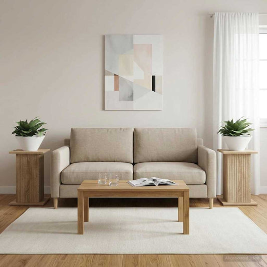 Növényállvány 2 pcs Sonoma Tölgy 30,5 x 30 x 43 cm Szerelt Fa