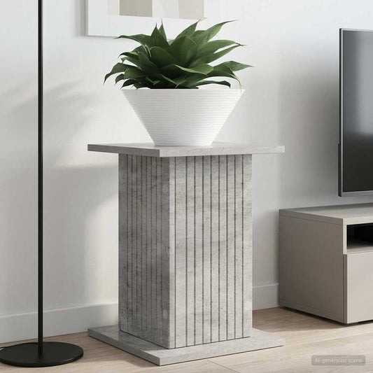 Növényállvány 2 pcs Betonszürke 30,5 x 30 x 43 cm Szerelt Fa