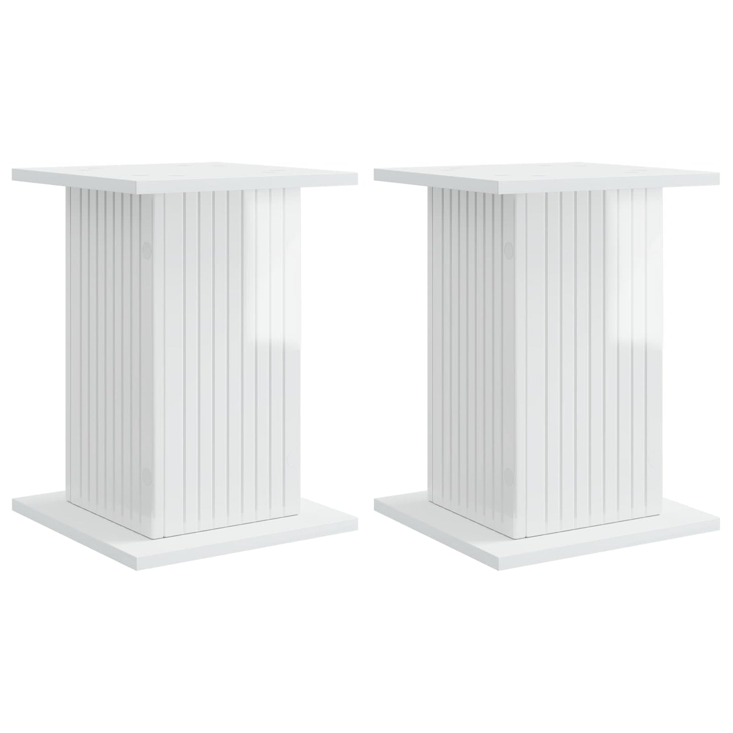Növényállvány 2 pcs Magasfényű Fehér 30,5 x 30 x 43 cm