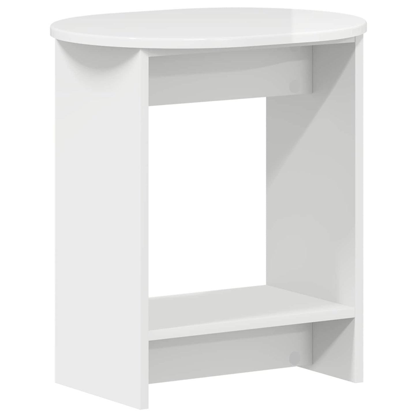 Oldal asztal Magasfényű Fehér 50 x 39,5 x 55 cm Szerelt Fa