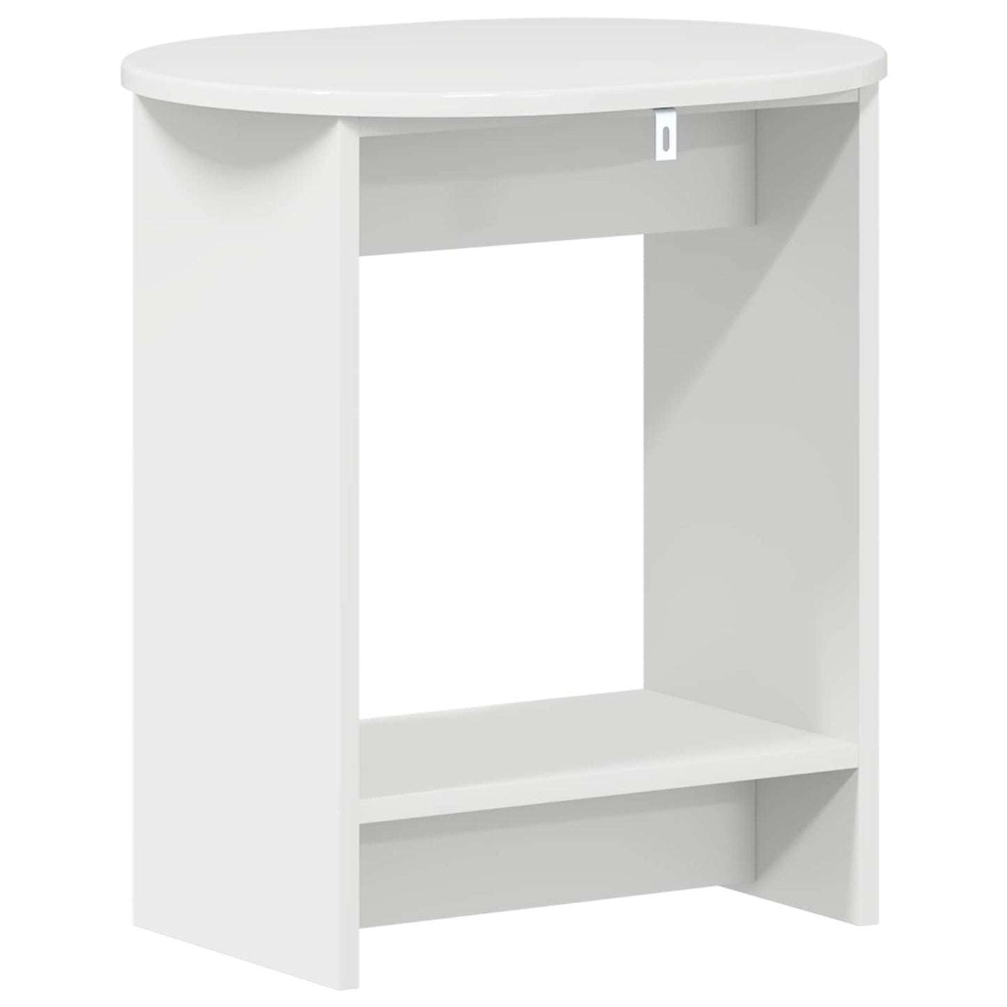 Oldal asztal Magasfényű Fehér 50 x 39,5 x 55 cm Szerelt Fa