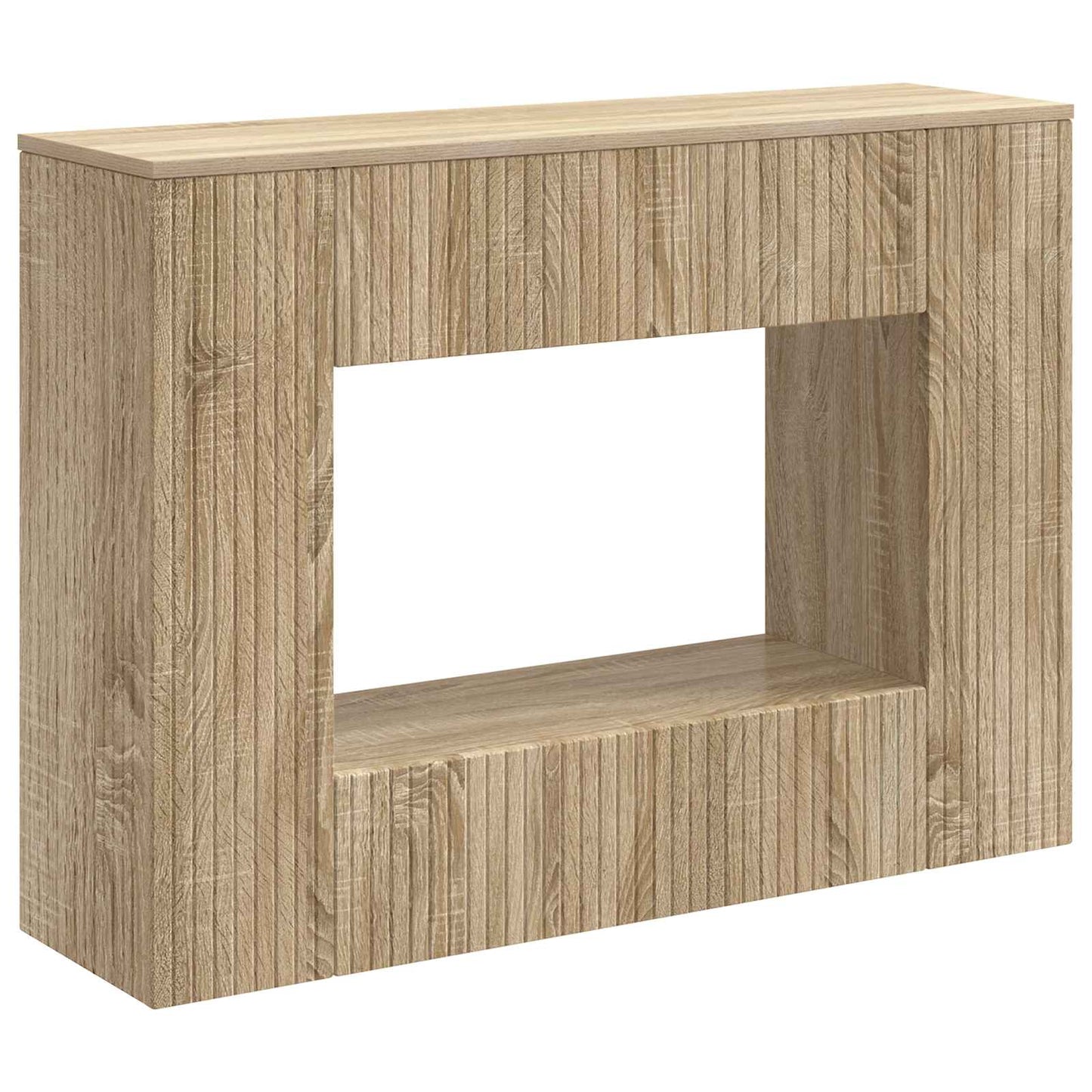 Konzolasztal Csíkos Sonoma tölgy 101 x 29 x 74 cm Mérnöki fa