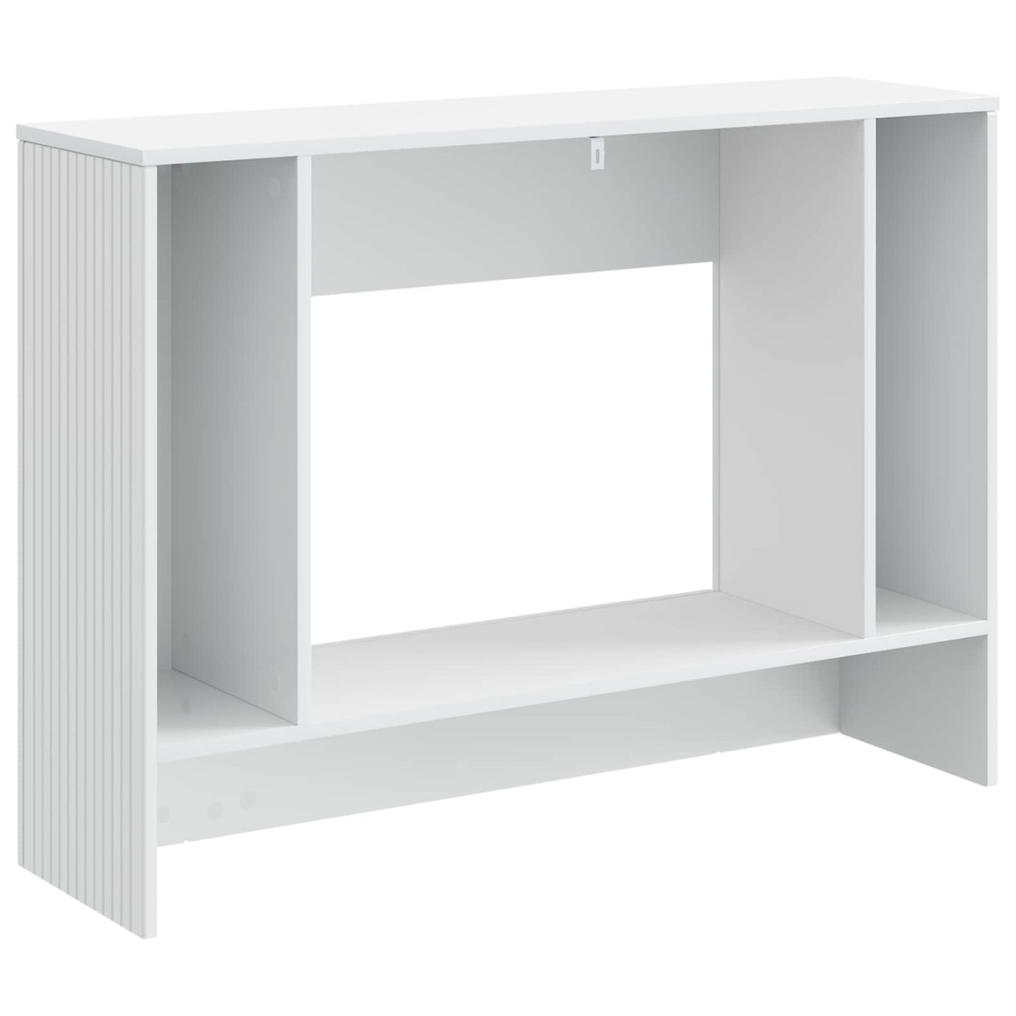 Konzolasztal Magasfényű Fehér 101 x 29 x 74 cm Mérnöki fa
