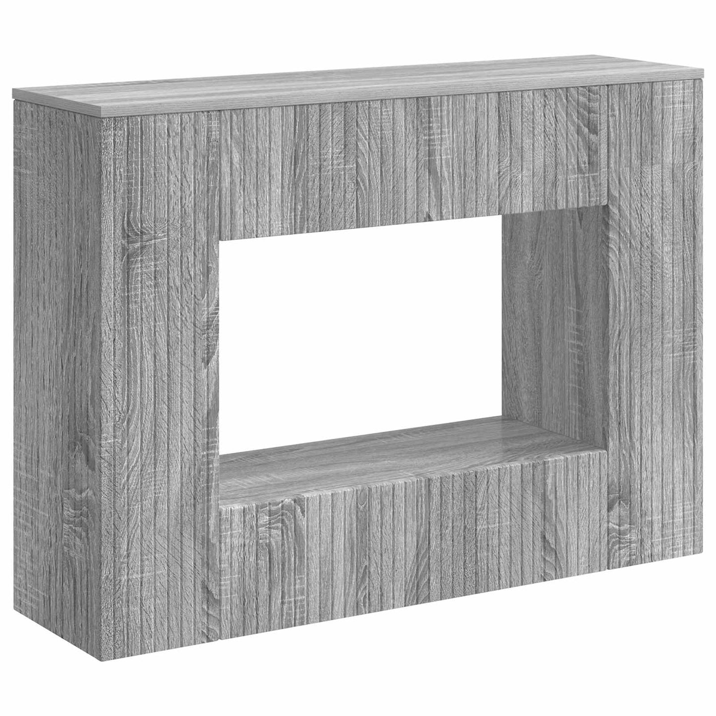 Konzolasztal Csíkos Szürke Sonoma 101 x 29 x 74 cm Mérnöki fa