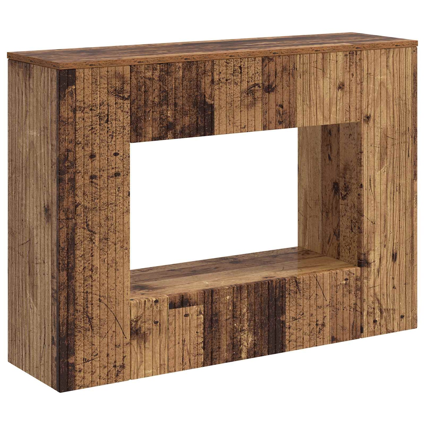 Konzolasztal Csíkos Öreg fa 101 x 29 x 74 cm Mérnöki fa