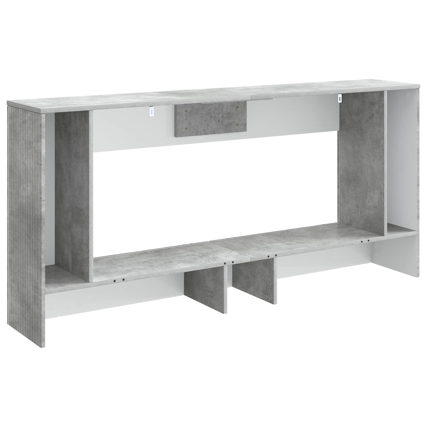 Konzolasztal Csíkos Beton Szürke 155 x 29 x 74 cm Mérnöki fa