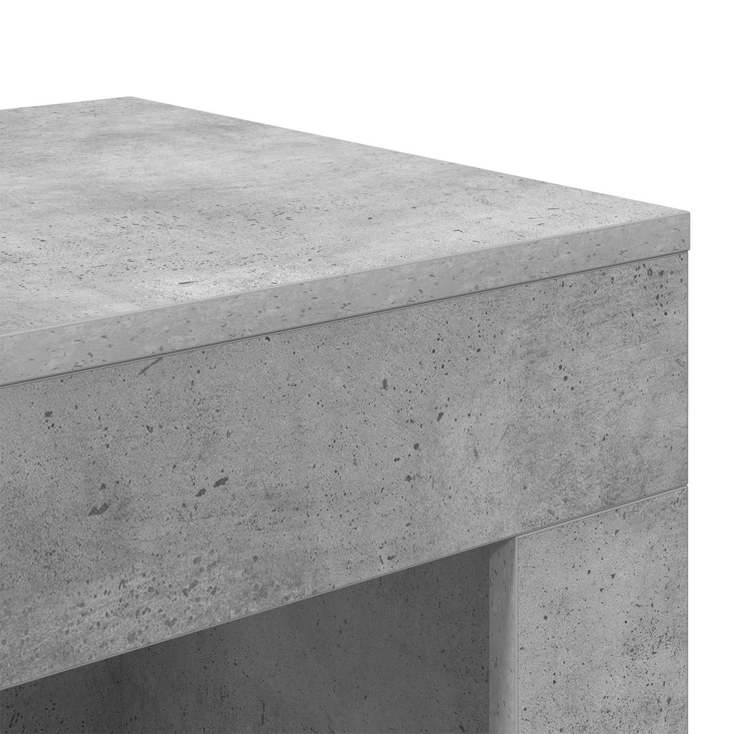 Oldal asztal Betonszürke 60 x 40 x 65 cm Szerelt Fa