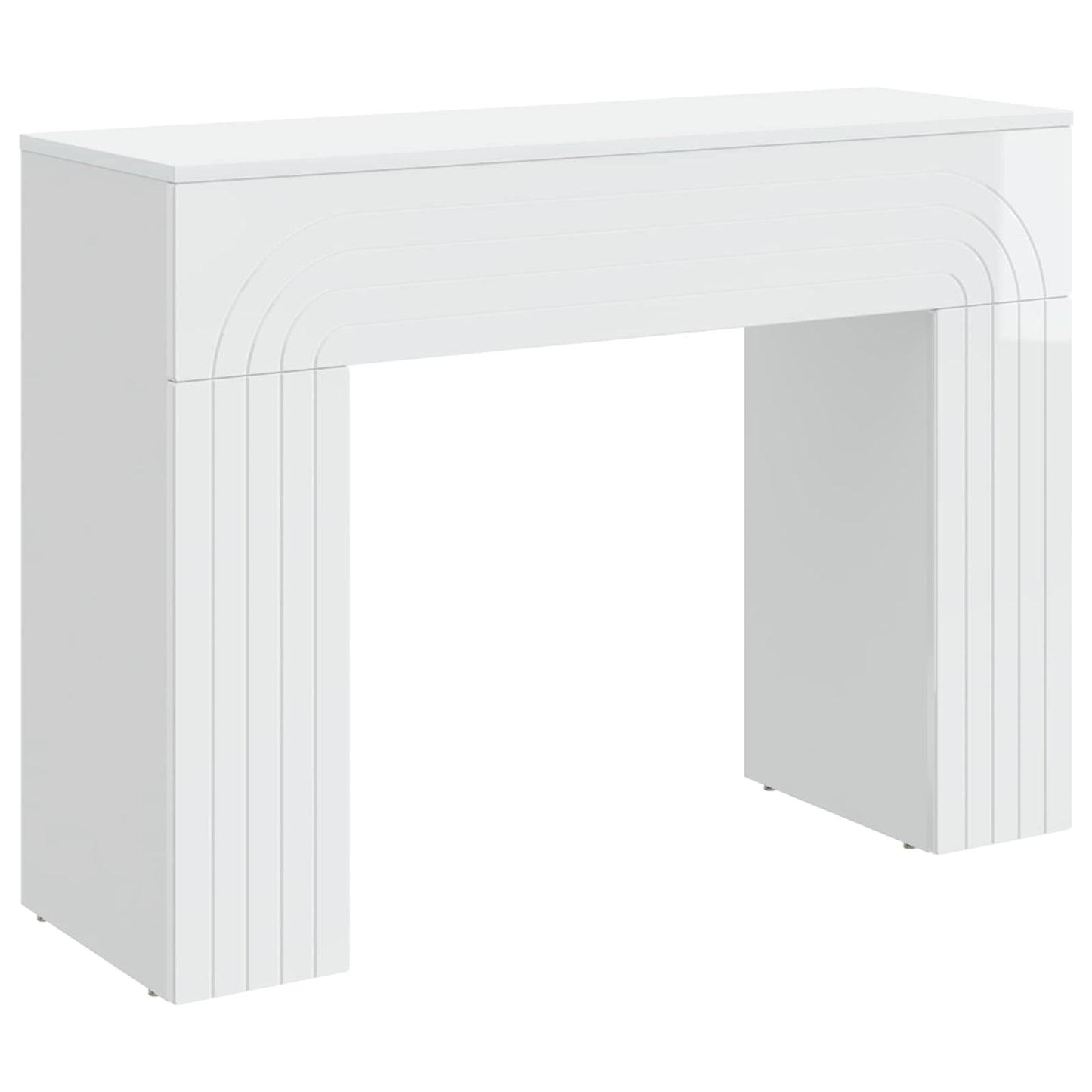 Dohányzóasztal Magasfényű Fehér 102 x 35 x 75 cm Szerelt Fa
