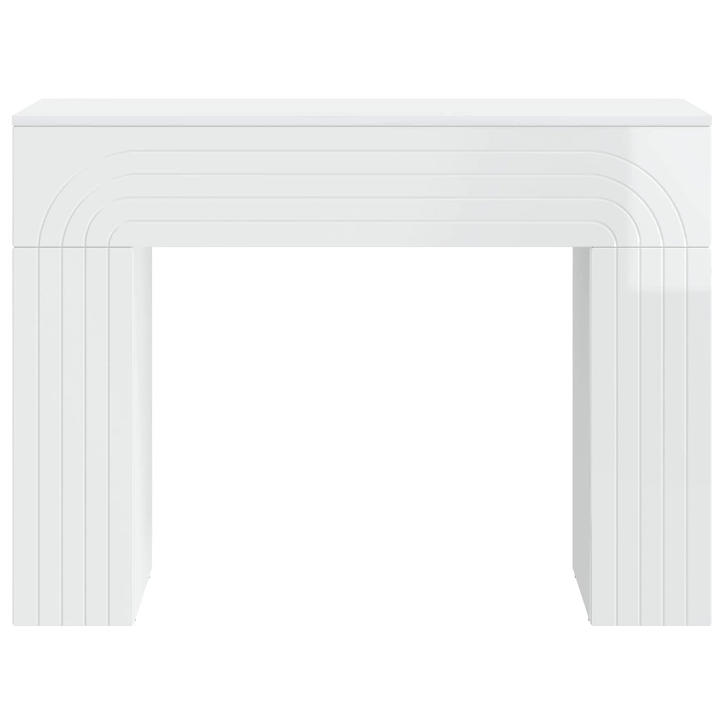 Dohányzóasztal Magasfényű Fehér 102 x 35 x 75 cm Szerelt Fa
