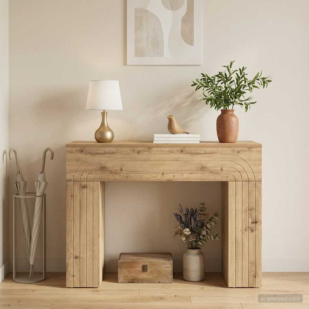 Dohányzóasztal Kézműves Tölgy 102 x 35 x 75 cm Szerelt Fa