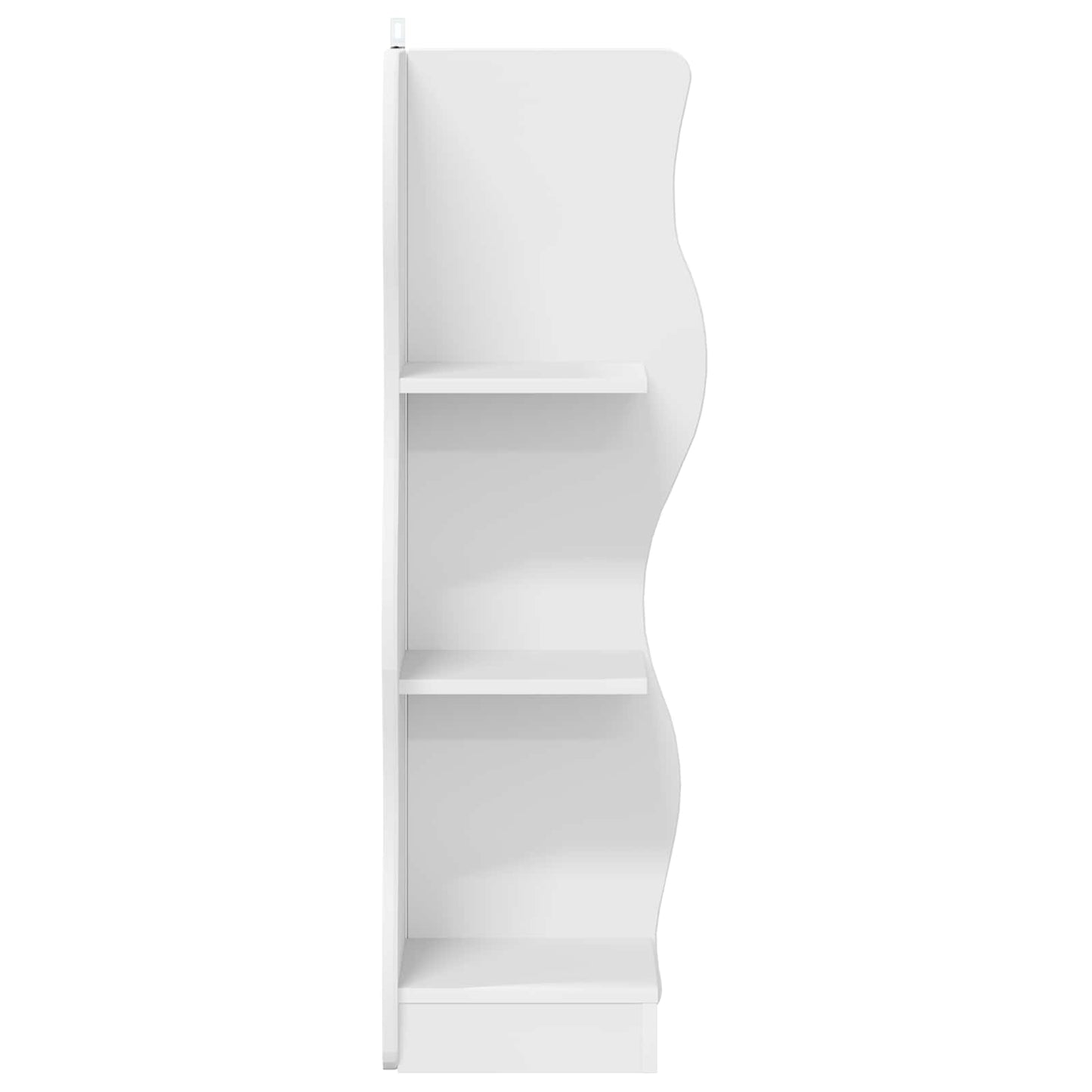 Sarokpolc polcokkal tárolóval Fehér 34 x 33 x 102 cm Szerelt Fa
