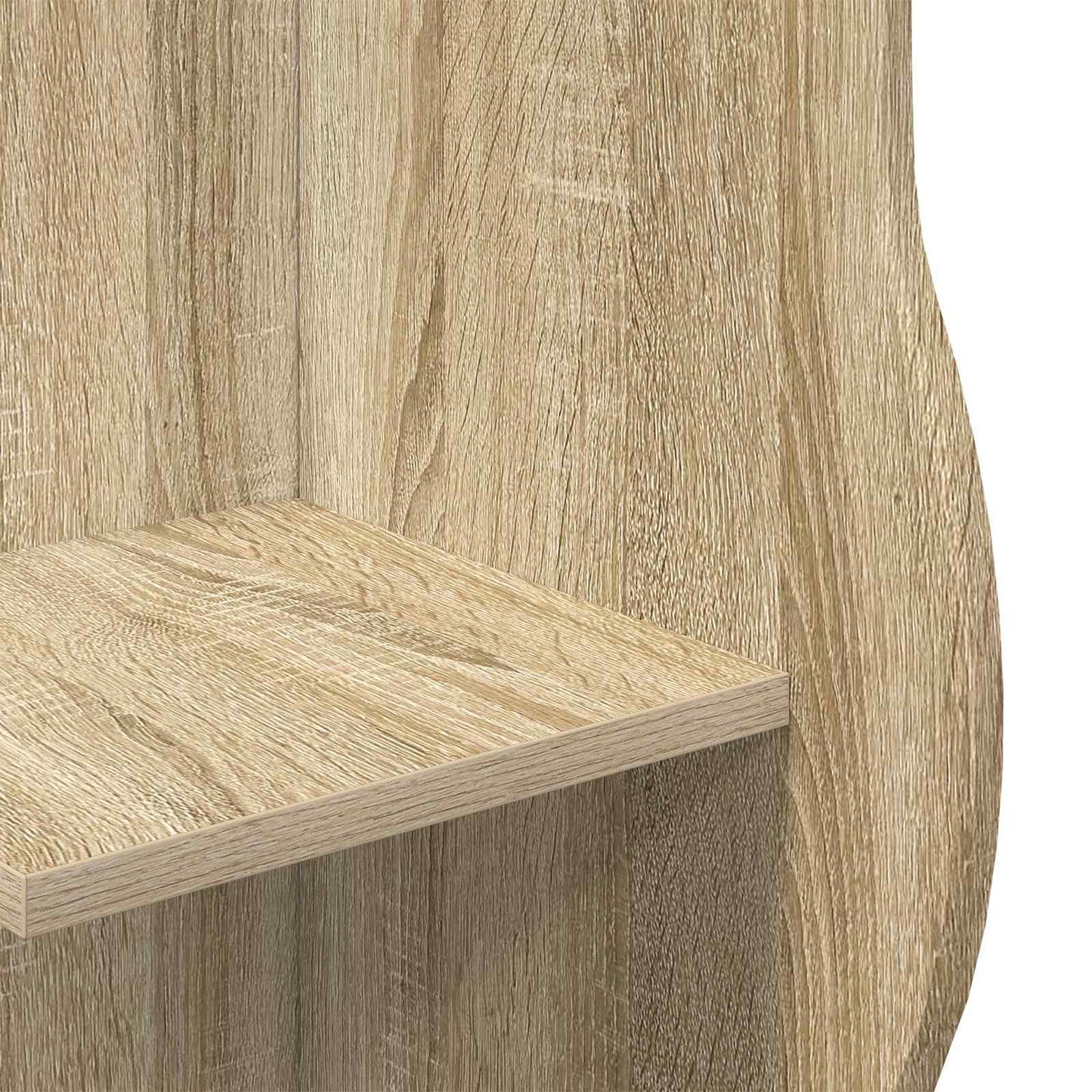 Sarokpolc polcokkal Sonoma Tölgy 34 x 33 x 102 cm Szerelt Fa