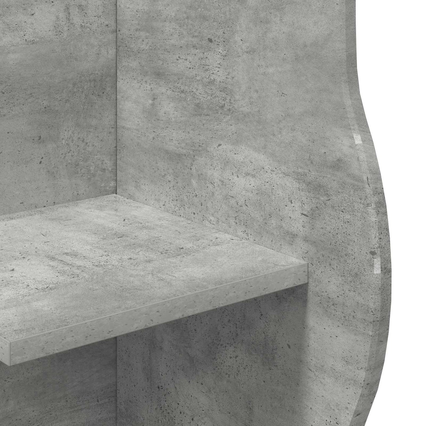 Sarokpolc polcokkal Betonszürke 34 x 33 x 102 cm Szerelt Fa