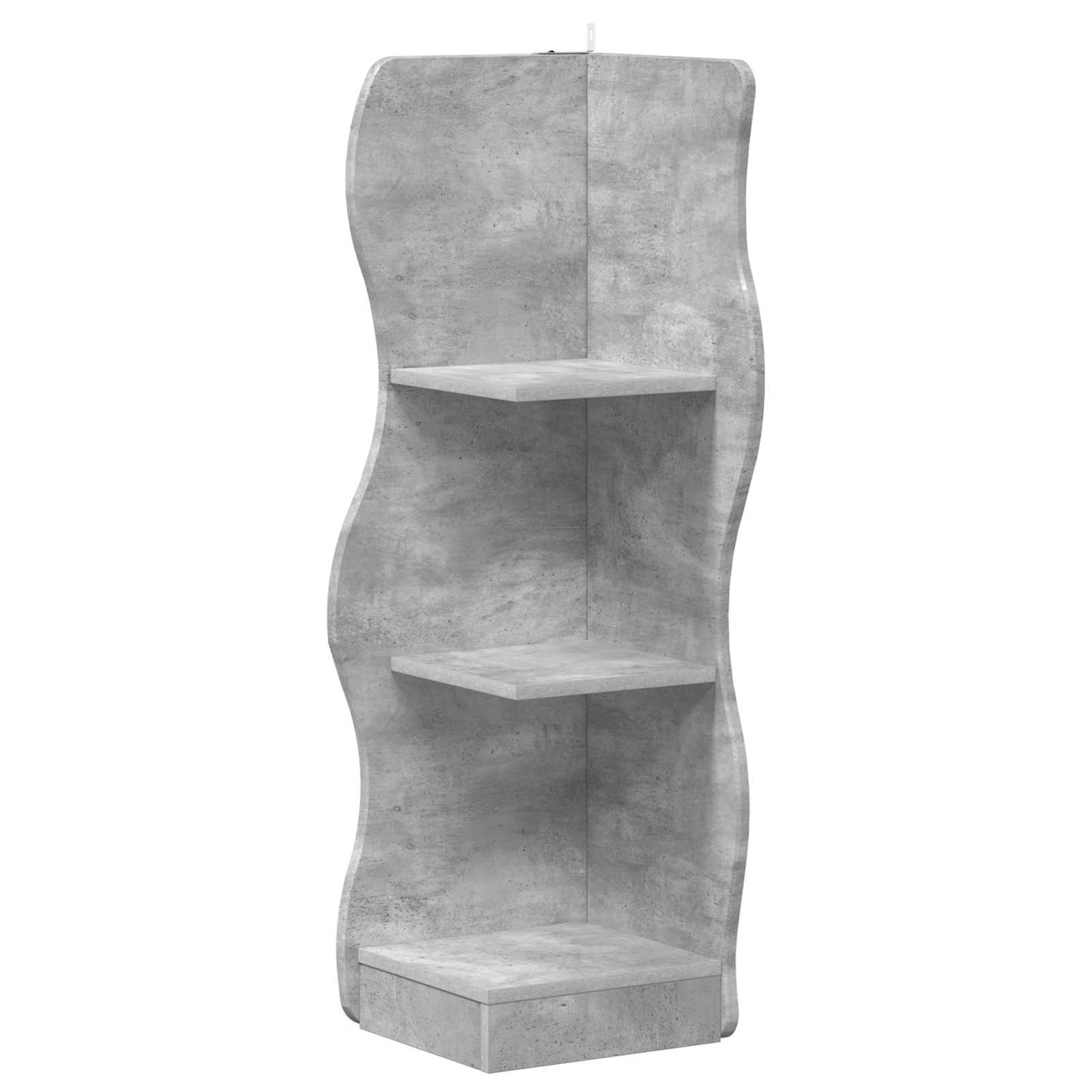 Sarokpolc polcokkal Betonszürke 34 x 33 x 102 cm Szerelt Fa