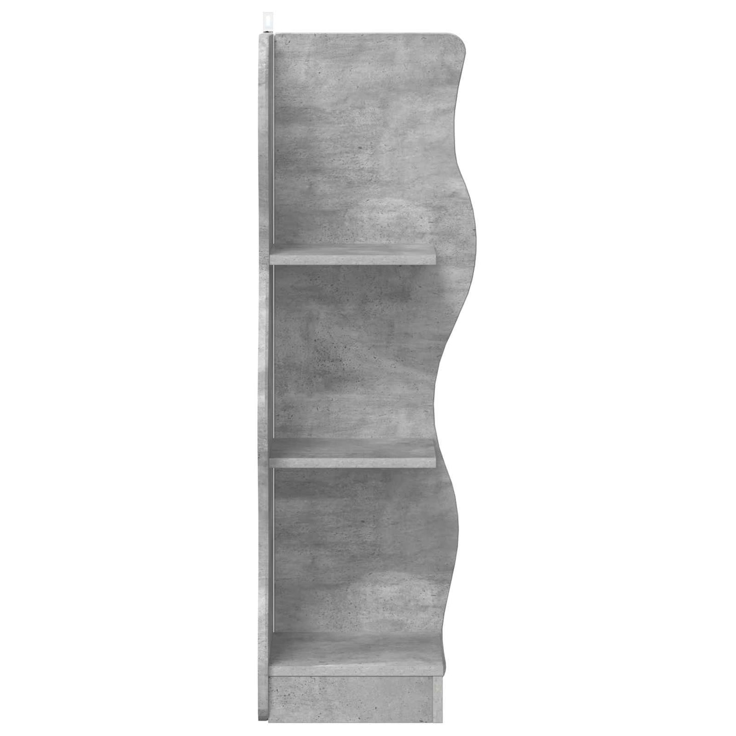 Sarokpolc polcokkal Betonszürke 34 x 33 x 102 cm Szerelt Fa