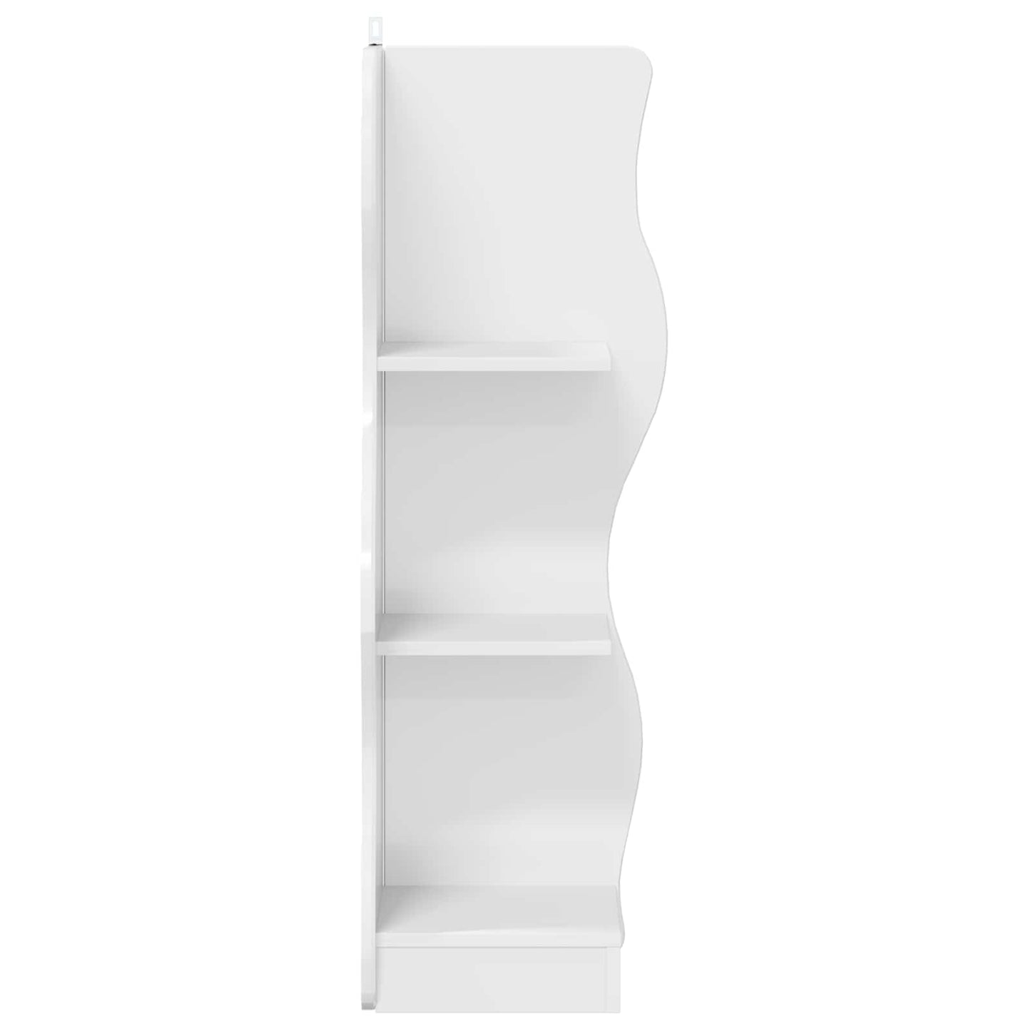 Sarokpolc Magasfényű Fehér 34 x 33 x 102 cm Szerelt Fa