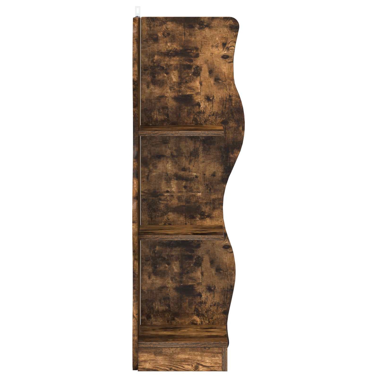Sarokpolc polcokkal Füstös Tölgy 34 x 33 x 102 cm Szerelt Fa