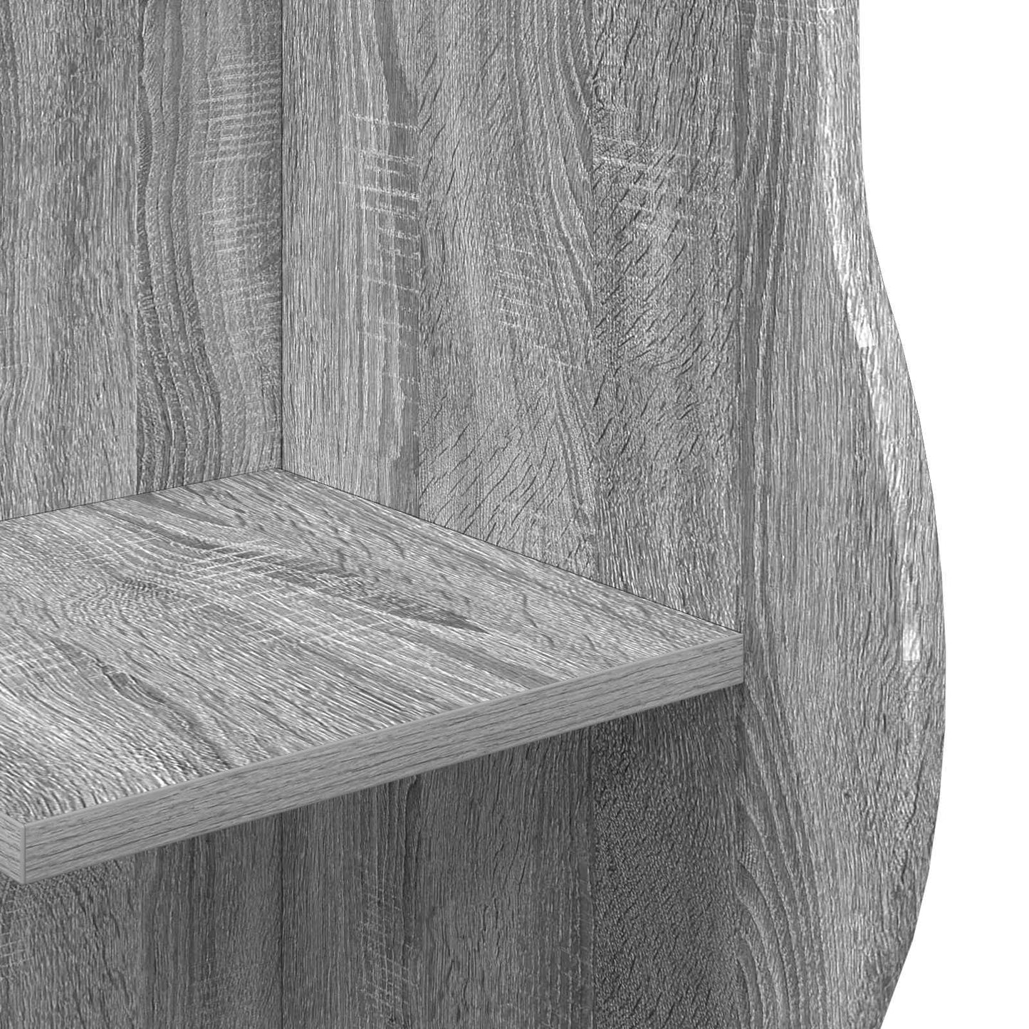 Sarokpolc polcokkal Szürke Sonoma 34 x 33 x 102 cm Szerelt Fa