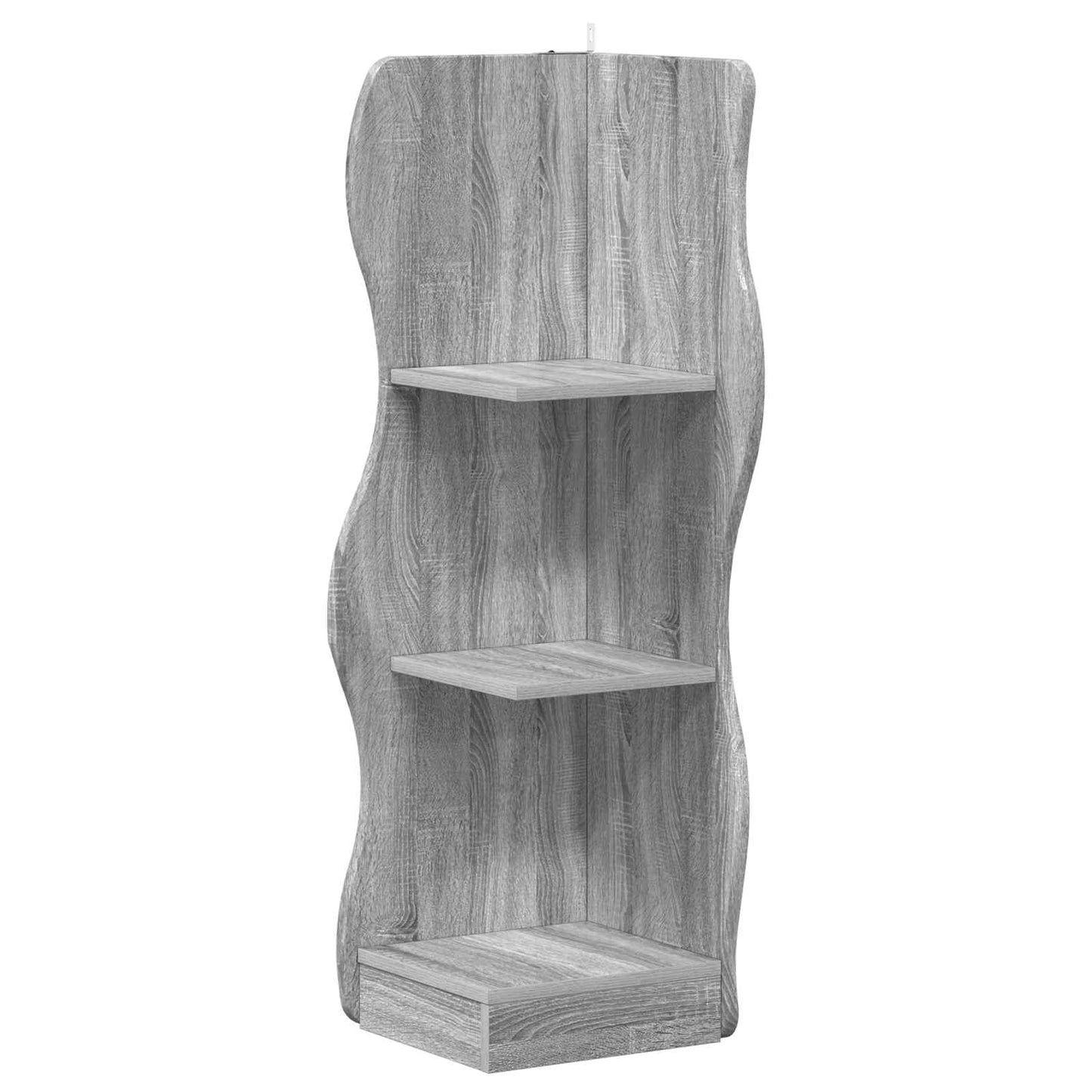 Sarokpolc polcokkal Szürke Sonoma 34 x 33 x 102 cm Szerelt Fa