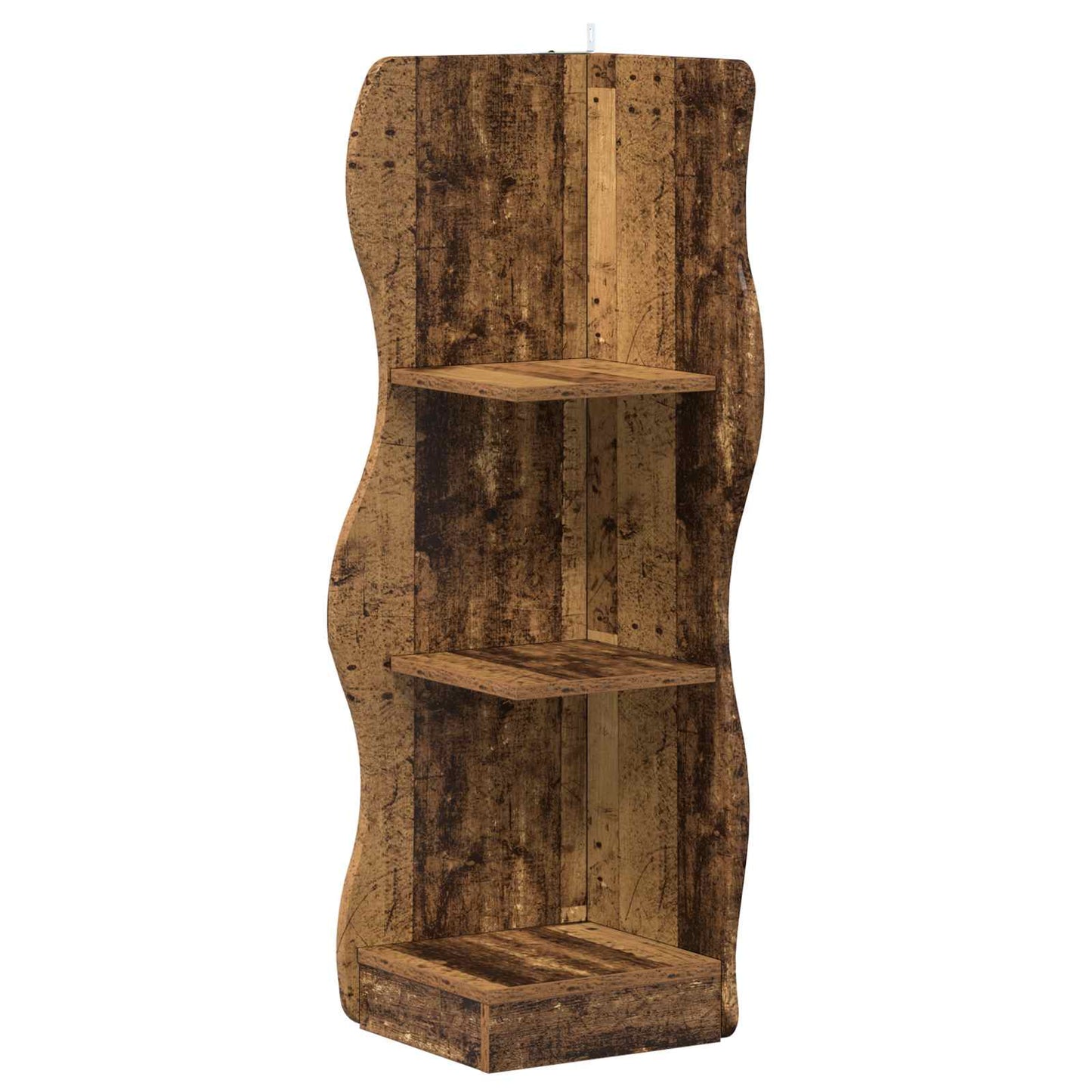 Sarokpolc polcokkal Antik Fa 34 x 33 x 102 cm Szerelt Fa
