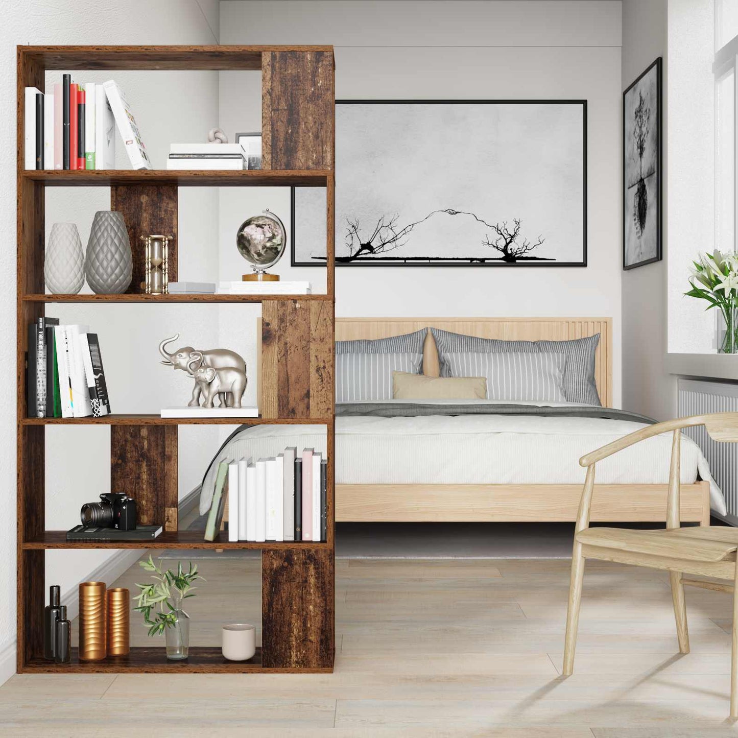 Könyvespolc 80 x 24 x 159 cm Szerelt Fa Öreg fa