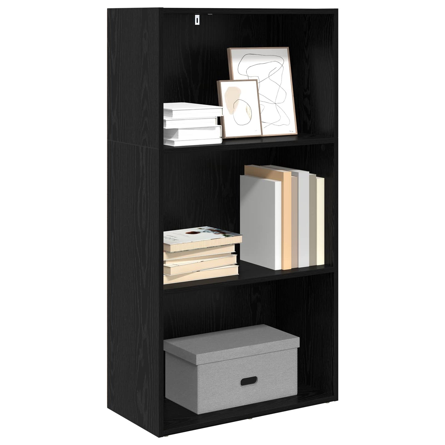 Könyvespolc 60 x 30 x 114 cm Szerelt Fa Fekete tölgy