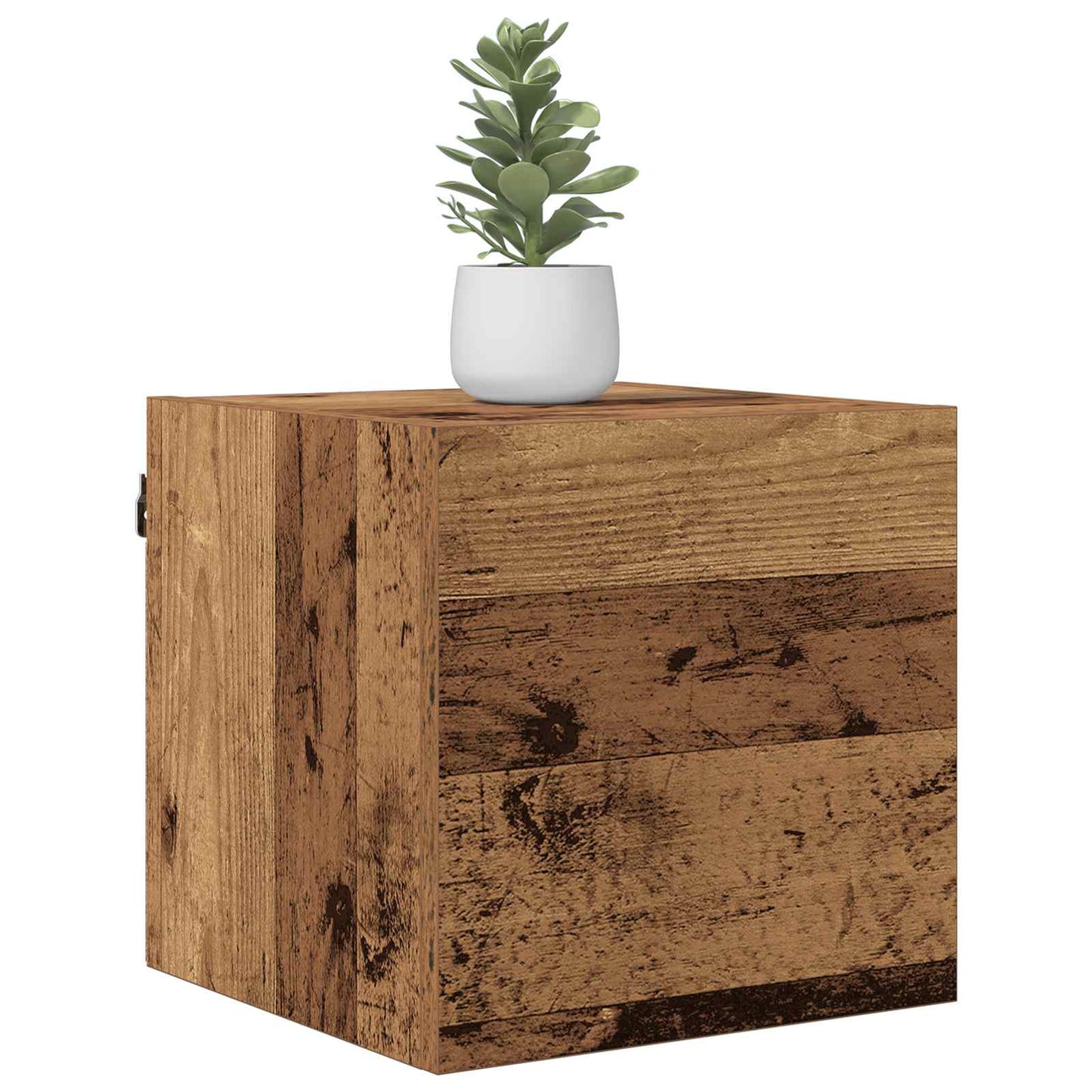 Fali TV Szekrény Antik Fa 30,5 x 30 x 30 cm Szerelt Fa