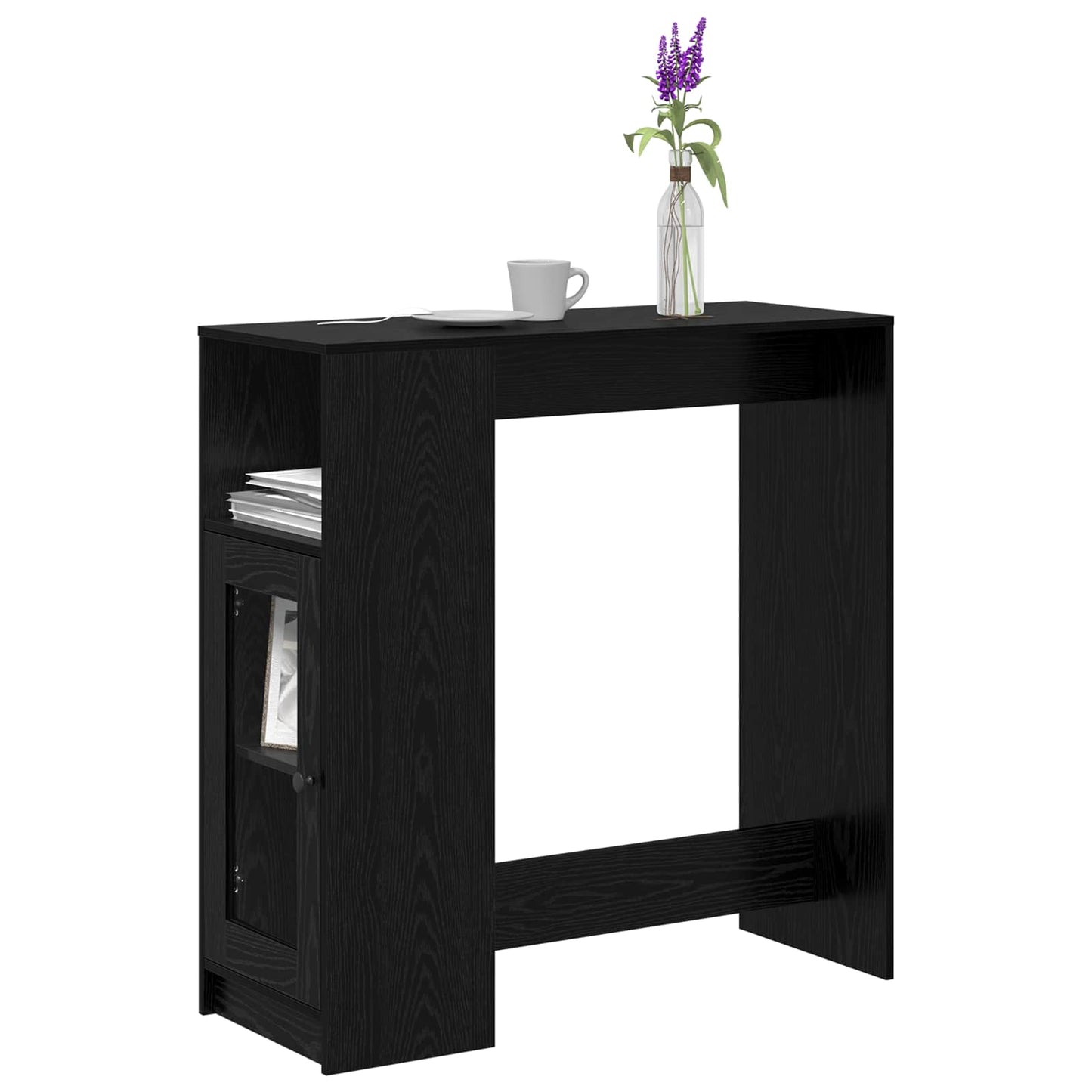 Bárasztal 101 x 40 x 103,5 cm Szerelt Fa Fekete tölgy