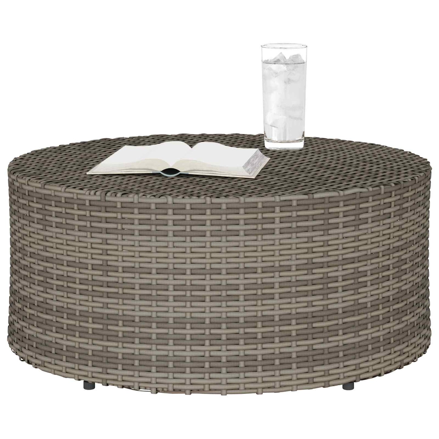 Kültéri dohányzóasztal Szürke Ø 68 x 30 cm polirattan