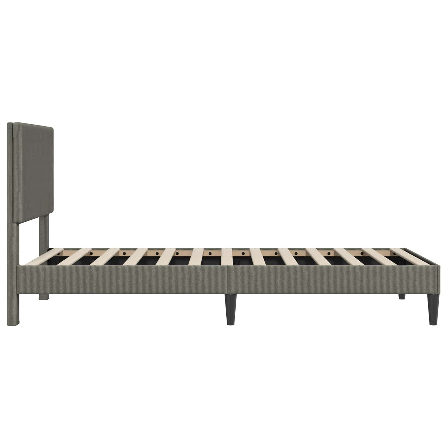 Ágykeret fejtámlával Világosszürke 90 x 200 cm Bársonyos szövet
