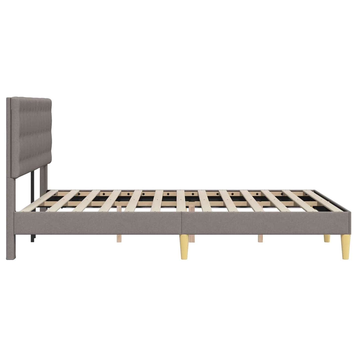Ágykeret fejtámlával Tópszínű 120 x 200 cm Szövet