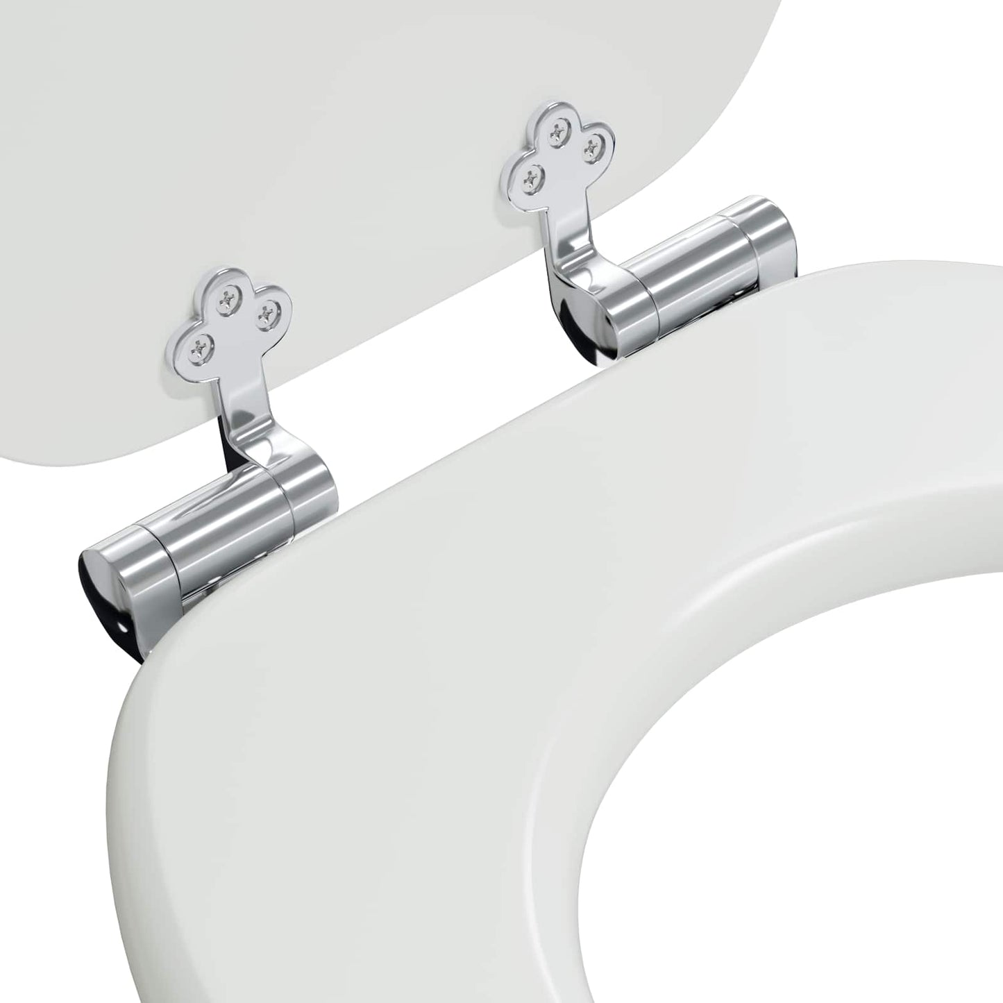 Lágy záródású WC ülőke 2 pcs Fehér 44 x 38 cm MDF lap