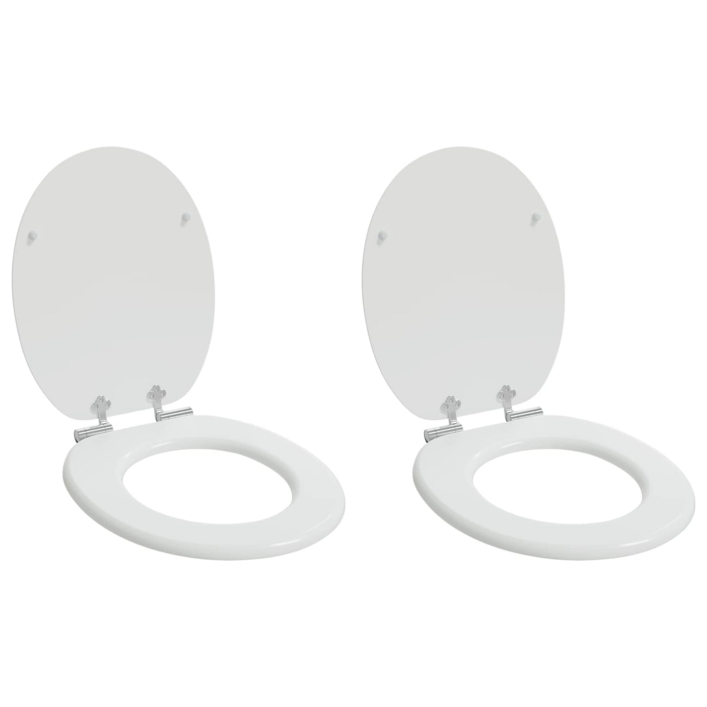 Lágy záródású WC ülőke 2 pcs Fehér 44 x 38 cm MDF lap