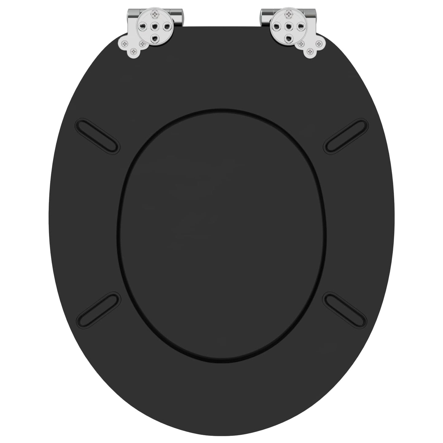 Lágy záródású WC ülőke 2 pcs Fekete 44 x 38 cm MDF lap