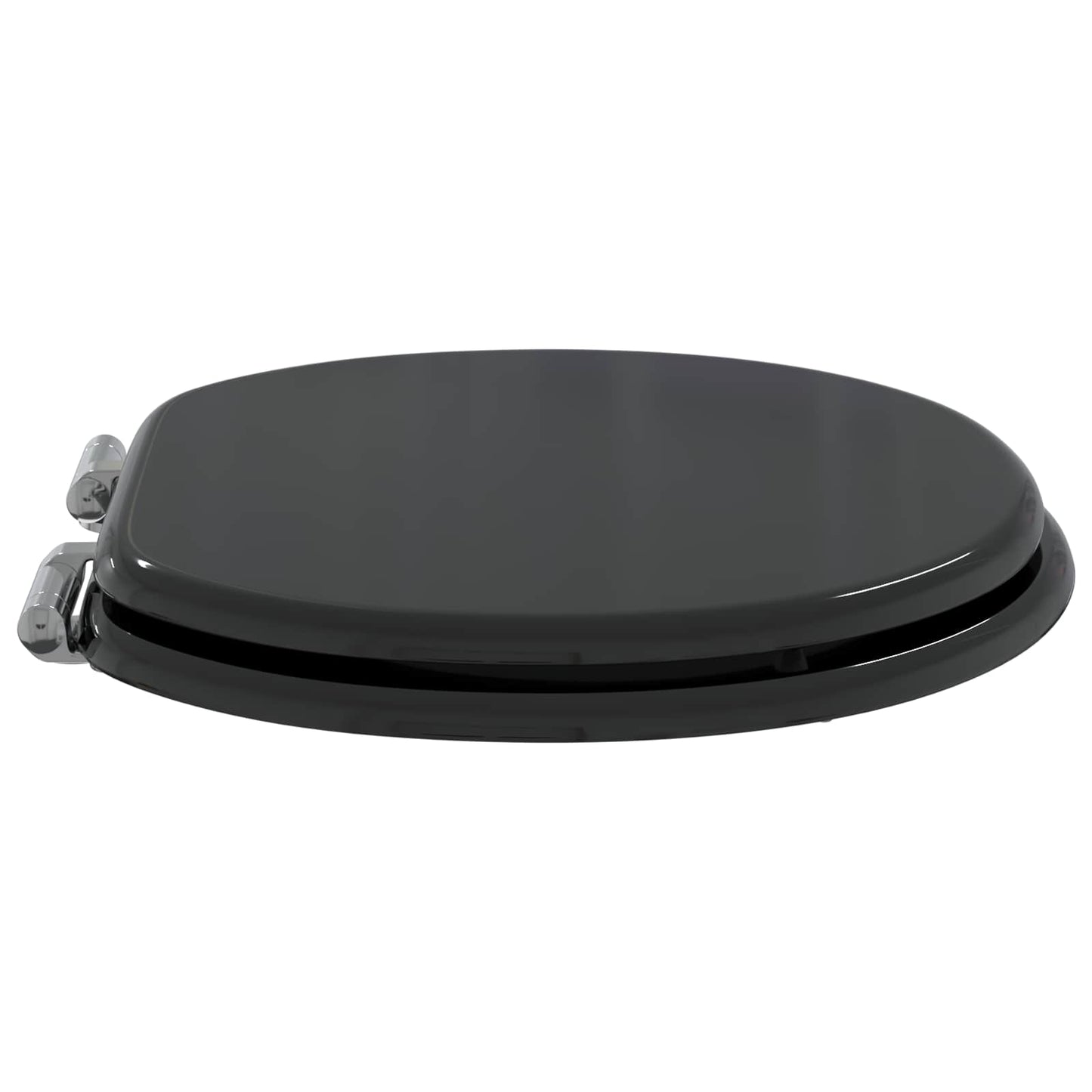 Lágy záródású WC ülőke 2 pcs Fekete 44 x 38 cm MDF lap