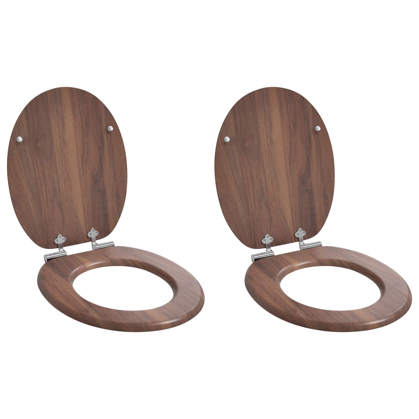 Lágy záródású WC ülőke 2 pcs Barna 44 x 38 cm MDF lap