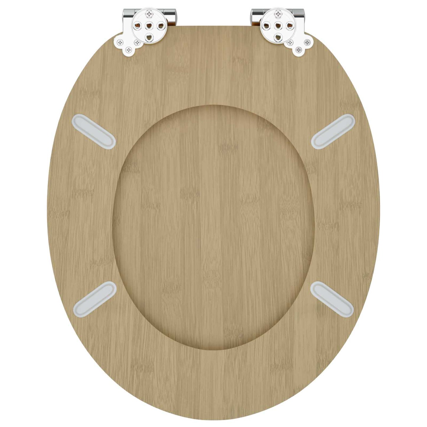 Lágy záródású WC ülőke 2 pcs Világos bambusz szín 44 x 38 cm